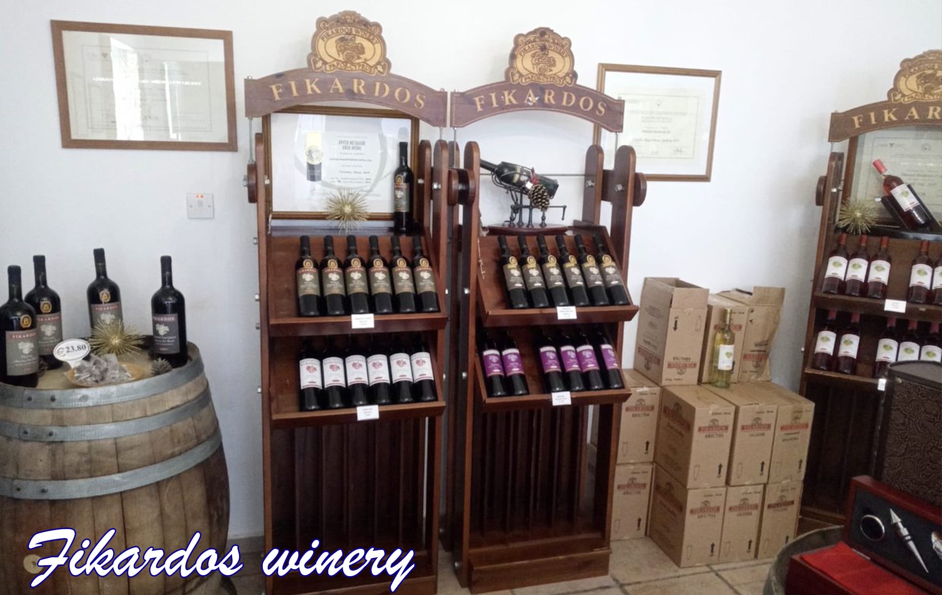 Fikardos winery tour in a taxi from Paphos airport